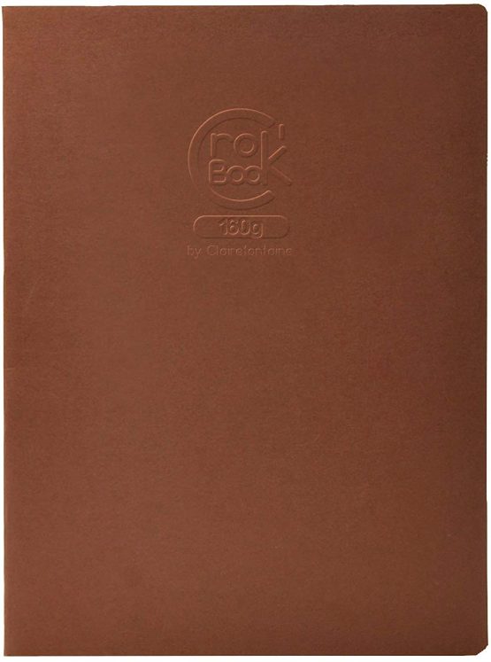 Clairefontaine Crok'Book Portrait Sketchbooks, 17 x 22 cm, 160 g, 20 White Pages - Assorted Colours, Pack of 10 - Image 4