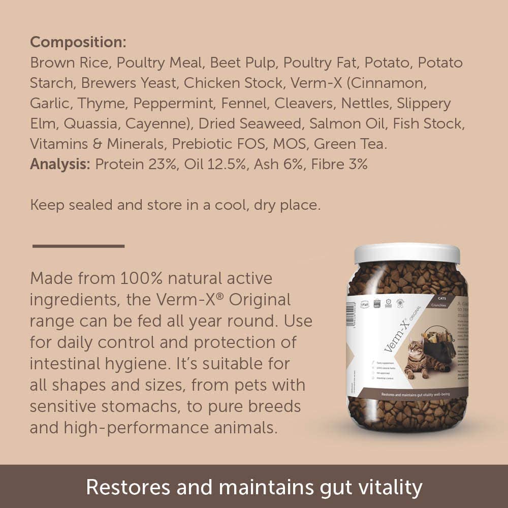 Verm-X All Natural Treats for Cats. Supports Intestinal Hygiene. Vet Approved. UFAS Assured. Restores and Maintains Gut Vitality. Wormwood Free Recipe - Image 2