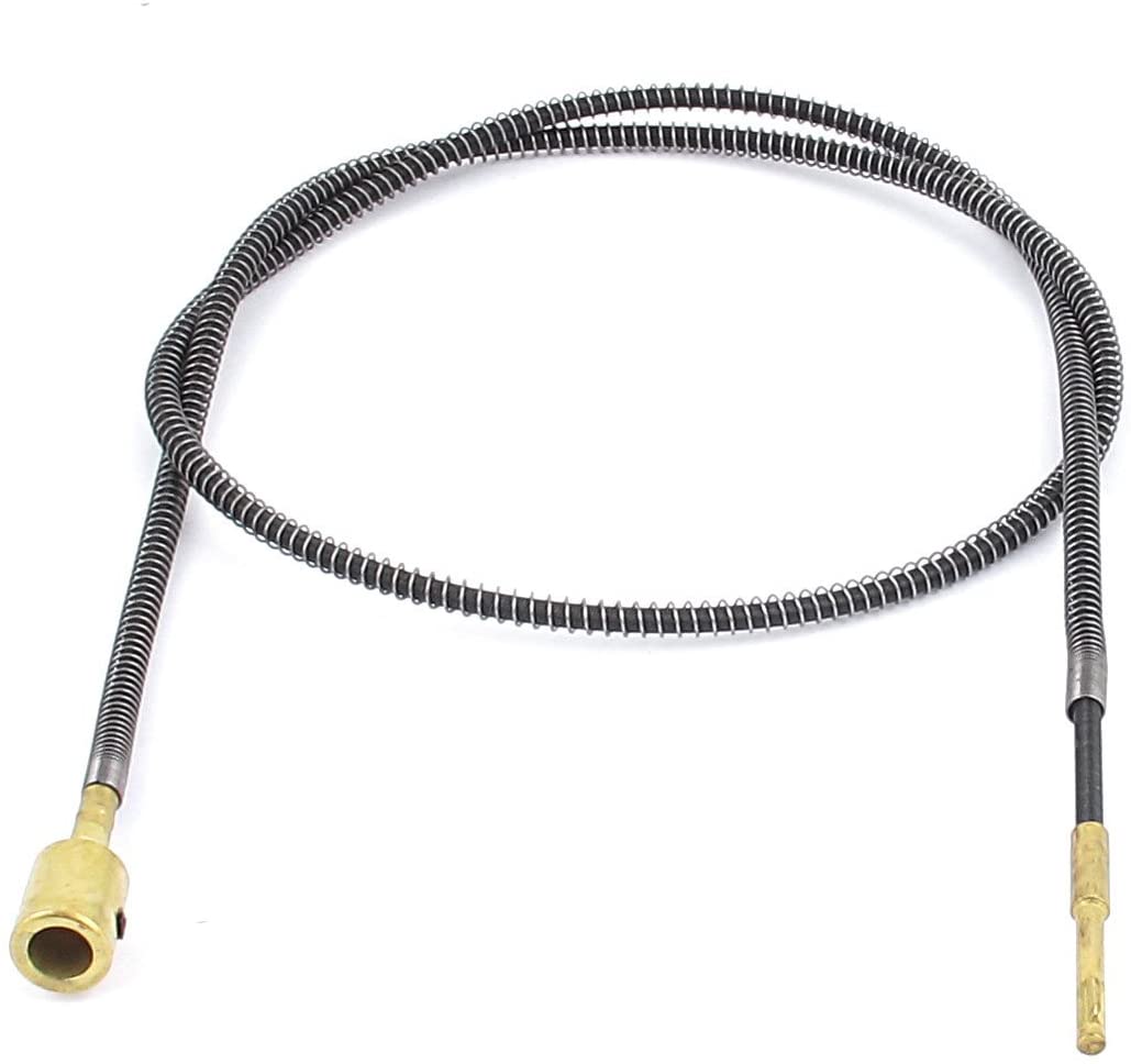 sourcing map 3.2ft Metal Flexible Shaft Cable for Bench Grinder Drill Press, Silver, 3.2ft long