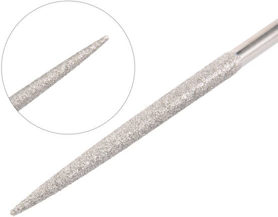sourcingmap 5Pcs 5mm x 180mm Round Diamond Needle File 150 Grit for Metal Glass Stone - Image 3