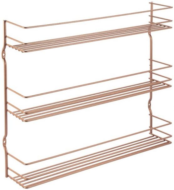 Metaltex 'Pepito 3' 3-Tier Spice Rack, Polytherm Copper, 36 x 8 x 32 cm - Image 2