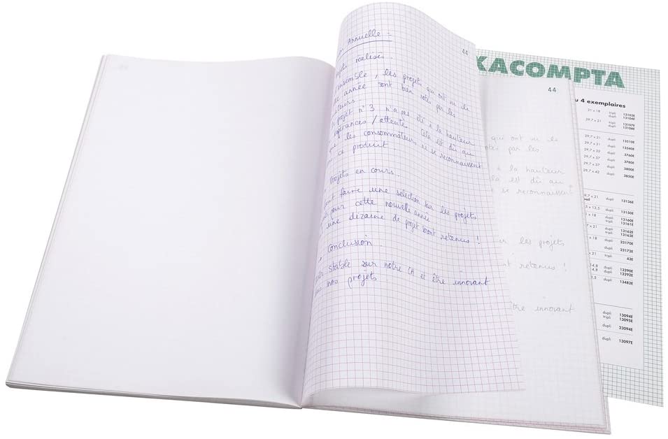 Exacompta, Ref. 3300AE, 1 Manifold squared 5x5, 50 numbered carbonless sheets in 2 copies (1 original + 1 copy), A4 format - Image 2