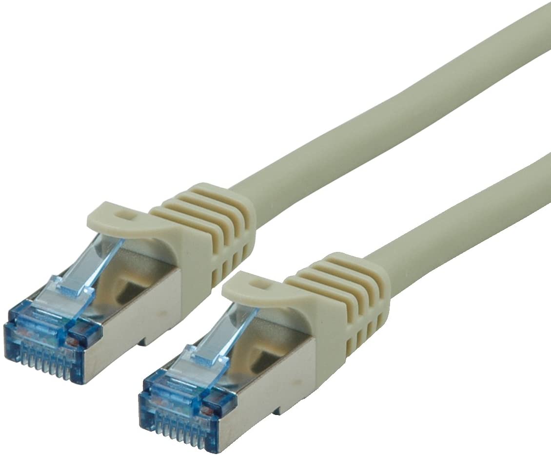 Roline S/FTP Patch cable Cat 6A Component Level LSOH, grey, 1.5 m, 1.5m