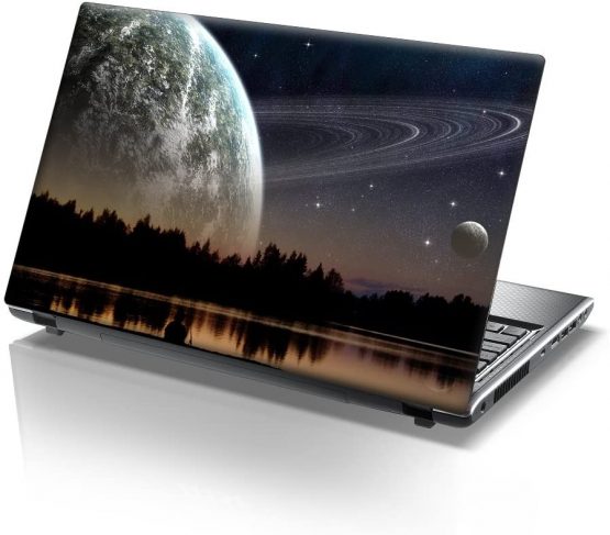 TaylorHe 15.6 inch 15 inch Laptop Skin Vinyl Decal with Colorful Patterns and Leather Effect Laminate MADE IN England Dragon Eye, Blue