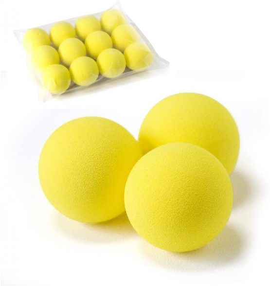 Links Choice Foam Balls (12 Pack) - 12.5 x 18.5 x 4 cm, Yellow