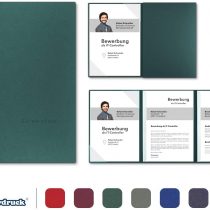 'Pack of 5 3-Part CV Folders BL Exclusivdruck 10 Optima Plus Fir Green/Traditional Premium Quality with Elegant Relief Embossing"Bewerbung/Product Design by Mario Lemani"
