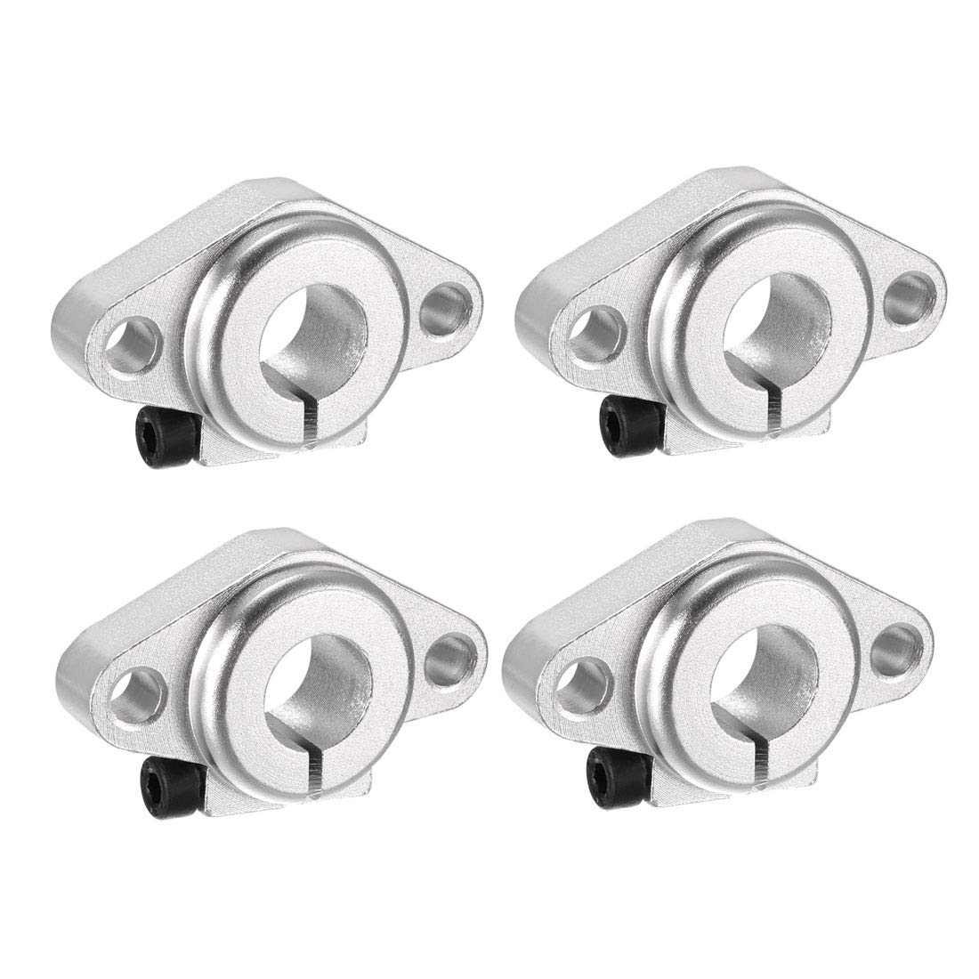 sourcing map 4PCS SHF12 Aluminum Linear Motion Rail Clamping Rod Rail Guide Support for 12mm Diameter Shaft