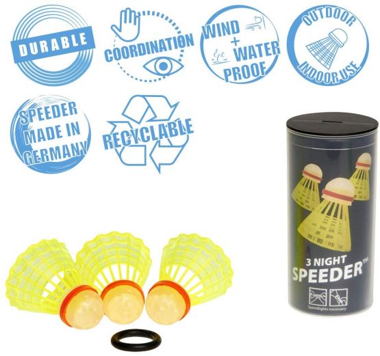 Speedminton Speedertube Night Pack of 3 Speedmint