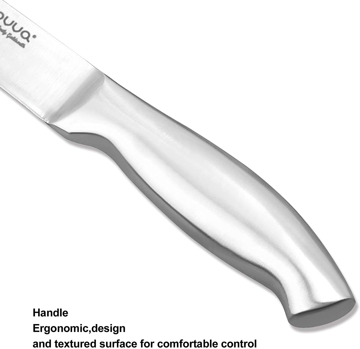 nuovva Kitchen Knife Set - Sharp Stainless Steel Kitchen Knives - 5 Pieces Durable Blades with Clear Acrylic Block - Knife Block Set - Image 3