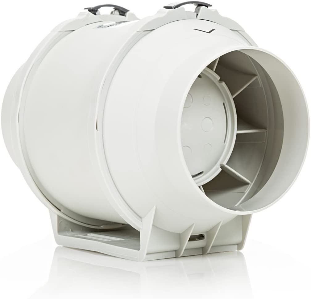 STERR Inline Extractor Fan DFA125 Duct Fan 125 mm / 5'' - Industrial Fan Low Energy Consumption, White - Image 2
