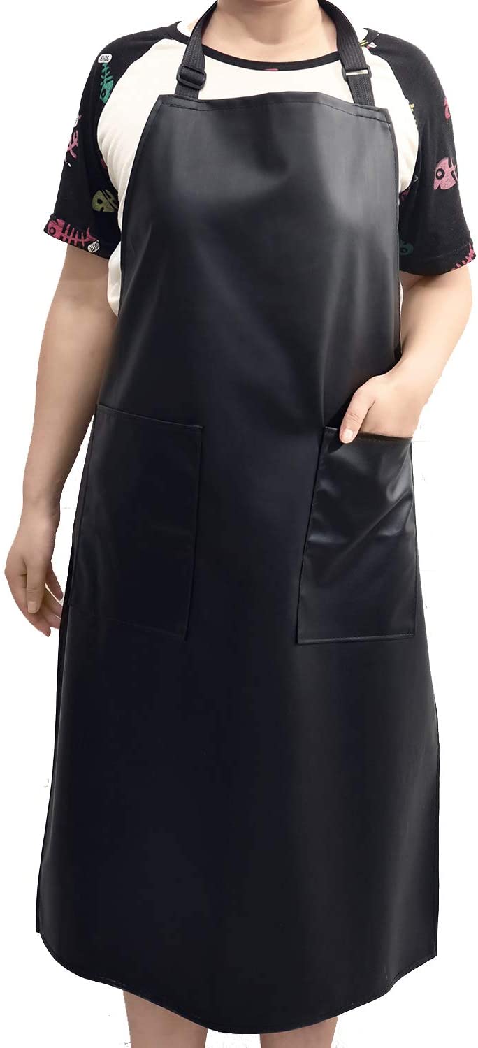 Leather Garden Work Apron With Multiple Pockets, Adjustable Straps & Reinforced Stitching - Durable Breathable Design For Lawn Care, Gardening Tools, Outdoor Activities - Ideal Gardening Gift