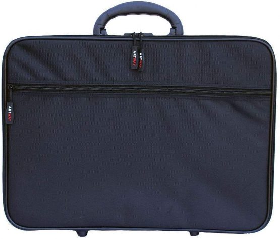 Artway - A3 Portfolio Carry Case - Shoulder and Internal Straps - Large Art Folder with Internal and External pockets (No Rings)