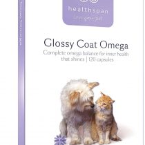 healthspan Glossy Coat Omega For Cats & Dogs 120 Capsules | Omega 3, 6 & 9 | DHA & EPA | Chicken & Beef Flavour | Pet Health