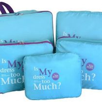 LerBen®5pcs Travel Essential Bag-in-Bag Travel Luggage Organizer Storage Handle Bag Pouch Set Blue