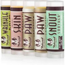 Natural Dog Company - Powerhouse Travel Pack | Includes 5 Balms, For Cracked Paws, Skin Irritation and Dry Nose, Organic, All Natural Ingredients, 0.15oz Travel Sticks