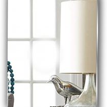 Frameless Rectangle Mirror Stick on Hallway Mirror No DIY Complete Kit