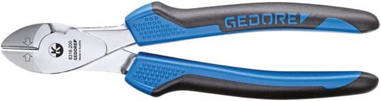 GEDORE Power Side Cutter for Hard Wire/Piano Wire to 2 mm Dia, 2C Grips, Hardened, Length 200 mm, 8316-200 JC