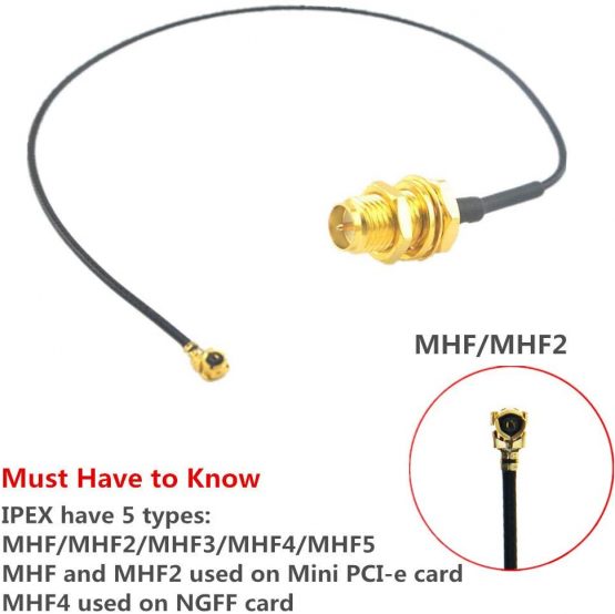 WayinTop 2Set 8dBi 2.4GHz 5GHz Dual Band Wireless Network WiFi RP-SMA Male Antenna + 20cm U/IPEX to RP-SMA Female Pigtail Cable for Mini PCIe Card Router Repeater Desktop PC FPV UAV Drone PS4 - Image 4