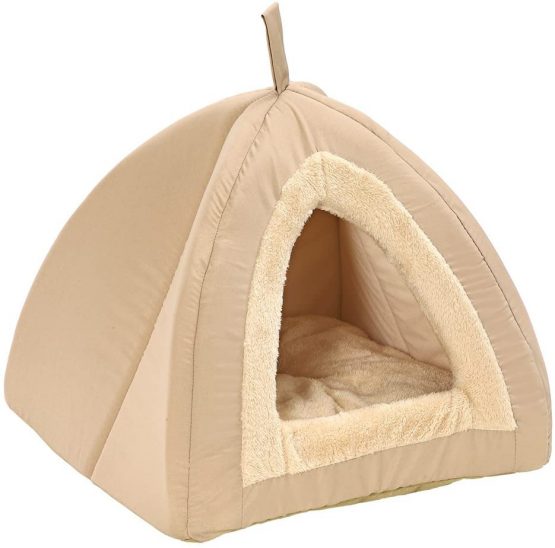 Dehner Findus Cat Cuddle Den Approx. 40 x 40 x 35 cm Polyester Beige