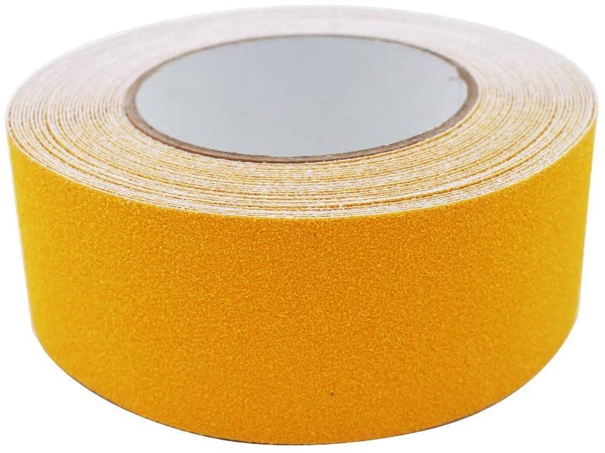 Gebildet Adhesive Anti-Slip Safety Tape, Skid Tape Roll, High Traction Strong Grip Abrasive, Use Indoor and Outdoor (5cm x 10m, Yellow)