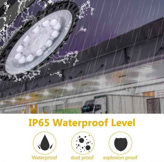 LED UFO High Bay Light Industrial lamp 50W, WZTO 5000LM 6000-6500K SMD 2835 LED Warehouse Lighting with Cold White Beam Angle 120 ° for Ceiling Lights, Hall Lighting, Workshop Lighting - Image 4