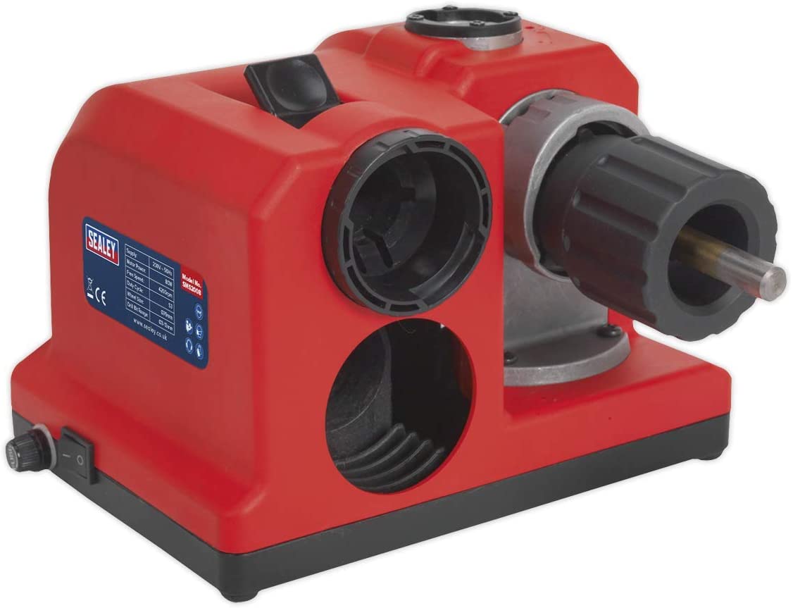 Sealey Sms2008 Drill Bit Sharpener - Bench Mounting 80W, White, 173mm x 235mm x 196mm - Image 3