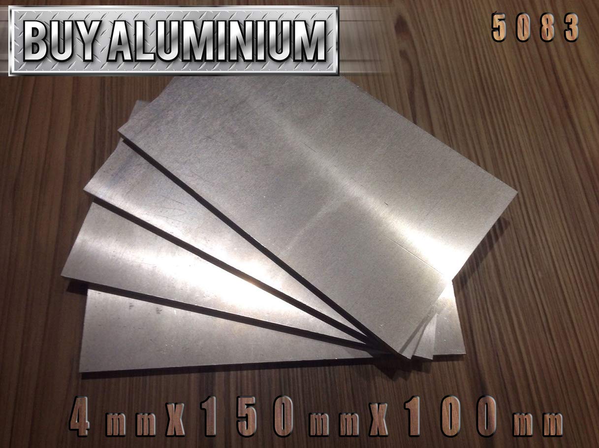 4mm Aluminium plate sheet - (100mm x 150mm), Metal, metallic, 4mm x 100mm x 150mm