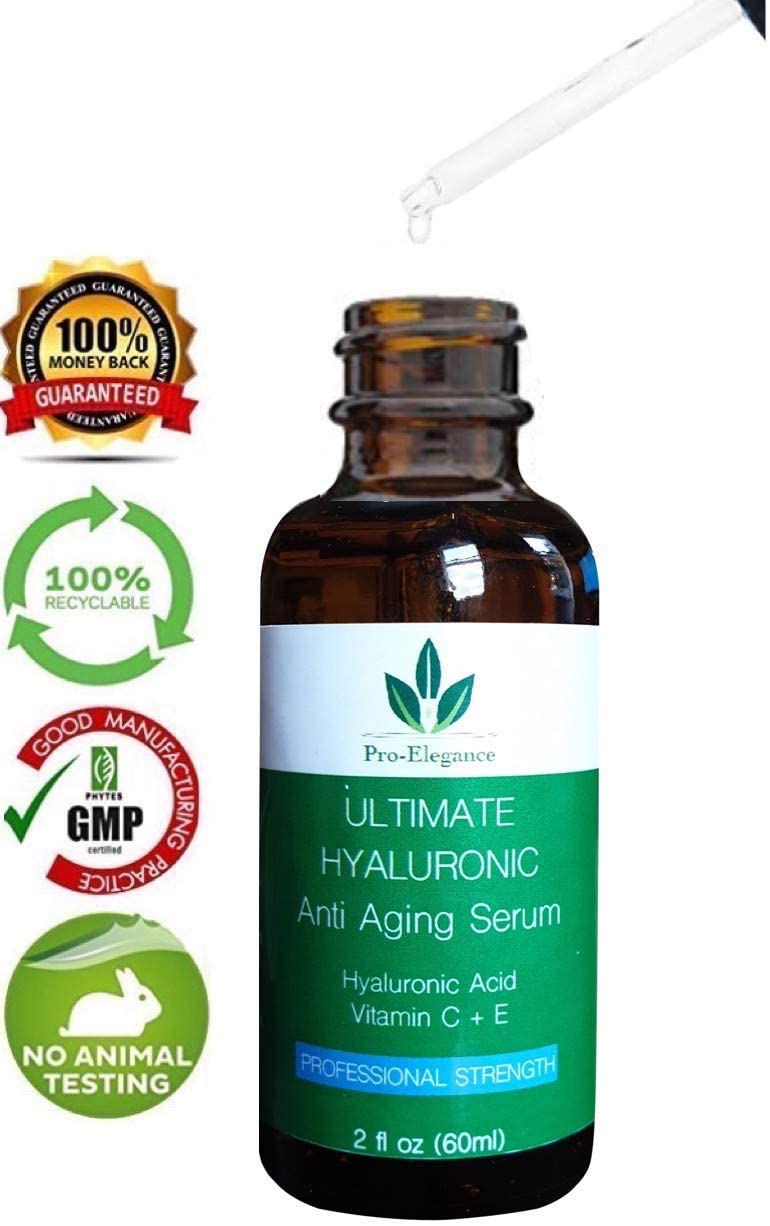 Hyaluronic Acid Serum for face 60ml Bottle Anti ageing & wrinkle Cruelty Free Best Pure Liposome Moisturiser with Vitamin C Green Tea Vitamin E & Organic Jojoba Oil - Image 4