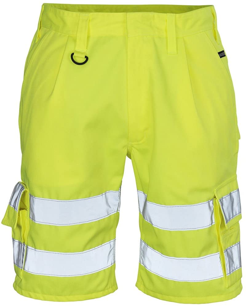 Mascot 10049-470-17 Pisa Safe Classic Class 1 Short, Size C54, Hi-Vis Yellow