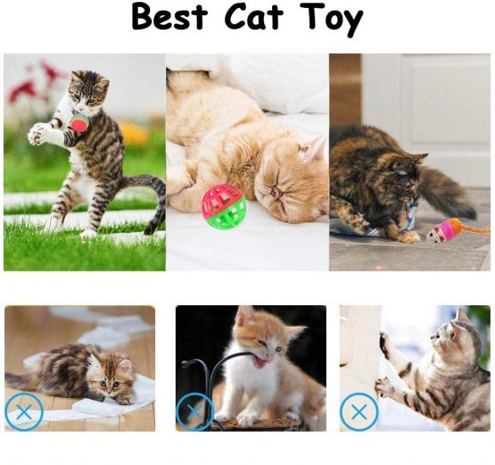 BETOY Cat Toys 21PCS Cat Interactive Toys Set Kitten Toys Including Cat Wand Cat Feather Cat Balls Fake Mice Rattle Cat Toys for Indoor Cats and Kitty - Image 3