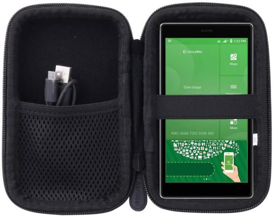 Aenllosi Travel Hard Case for GlocalMe G4 Mobile WiFi Hotspot (Black)