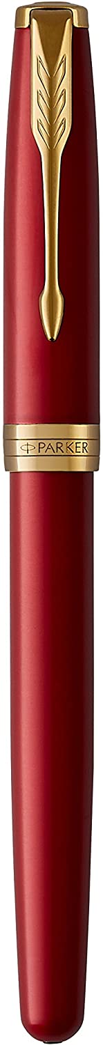 Parker Sonnet Rollerball Pen, Red Lacquer with Gold Trim - Image 4