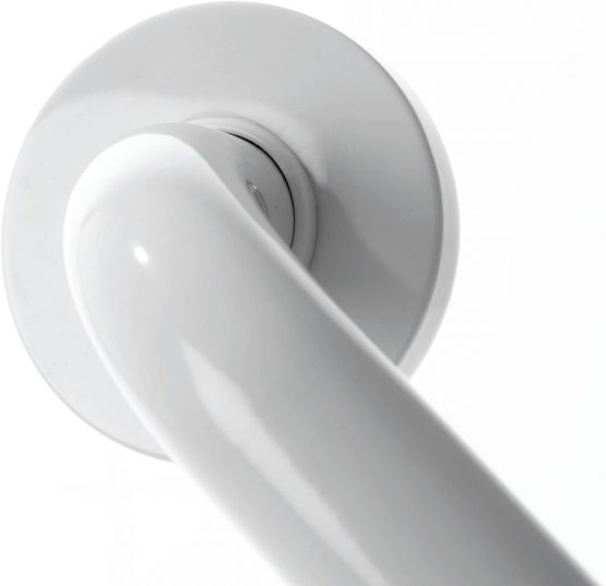 Ridder Bath Handle 30cm - White Coated Steel, Non-Slip Grip For Tub Safety