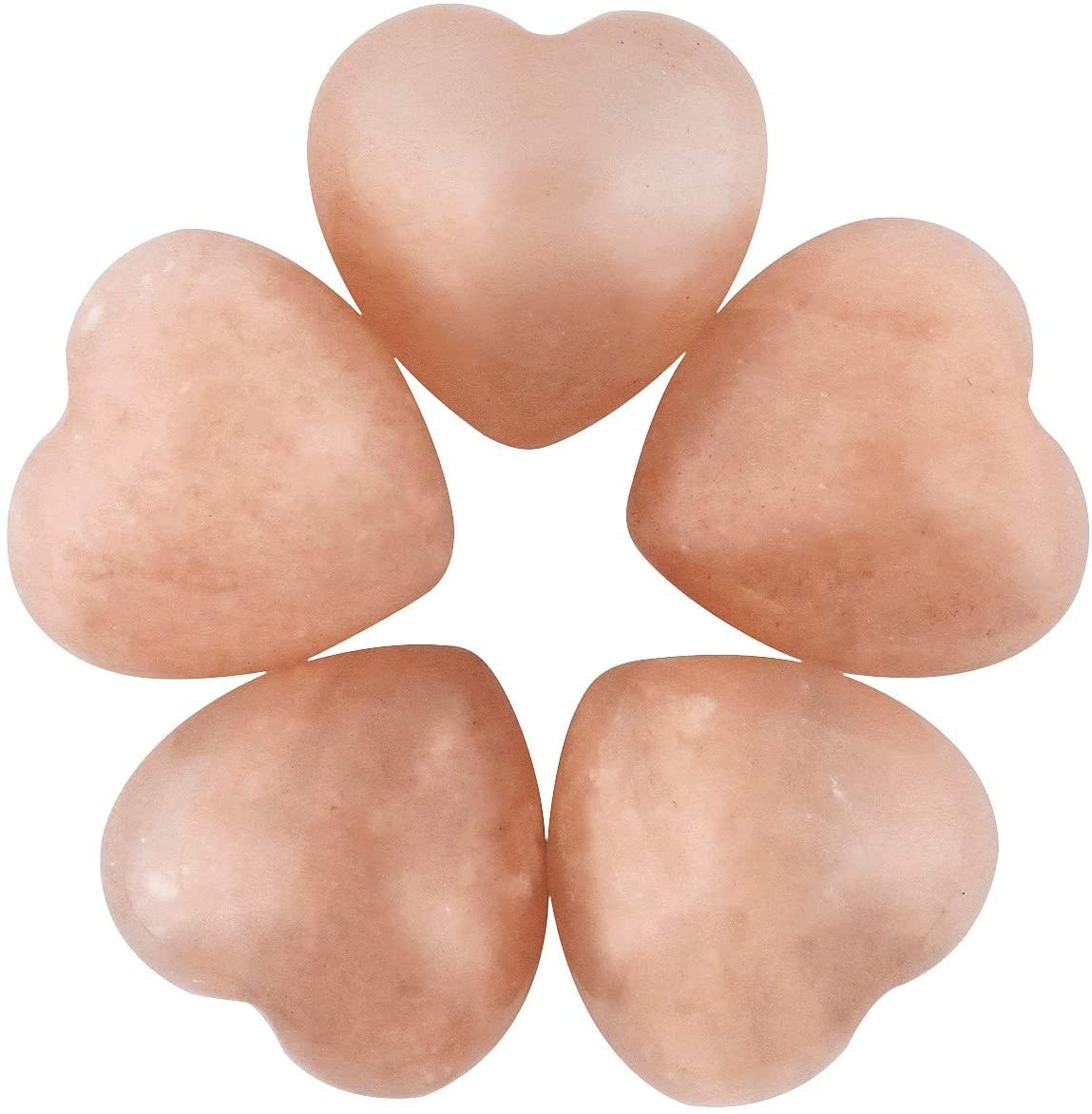 mookaitedecor 10pcs 15mm Pink Aventurine Heart Shaped Crystal Decorative Worry Stones, Healing Crystal Gift Set - Image 2