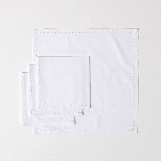 HOMESCAPES - Four - Cream - Napkins - 100% Cotton - 18 x 18 Inch (45 x 45 cm) Easy Care Table Hand Woven Napkins - Washable at 40 Deg C - Image 2