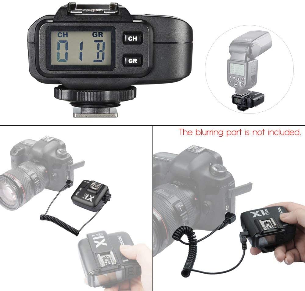 Godox X1R-C TTL 2.4G Wireless Canon Flash Receiver and MI shoe Wireless LCD Flash Transmitter Compatible for Canon EOS Series Cameras (X1R-C) - Image 3