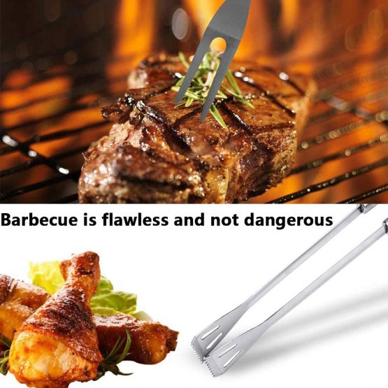 BETOY Stainless Steel Stainless Steel Barbecue Tool Set, Professional BBQ Grilling Tools Set with a Walkbag - Thickened Stainless Steel Grilling Accessories (3 Pieces) - Image 4