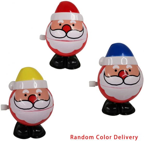 Kungfu Mall 3 Pcs Christmas Santa Wind Up Toys Stocking Filler Wind Up Xmas Character Novelty Toy for Party and Party Favors(Random Color )