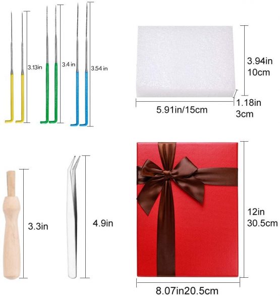 luokefe Needle Felting Kit for Beginners, Felting Starter Kit with 6 Pcs Colorful Felting Needles and Instructions, Wool Painting Kit, Wool Felting Doll Making Supplies for Christmas, Other Festival - Image 2