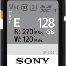 Sony 128GB SF-E Series UHS-II U3 V60 Sdhxc Digital Memory Card - Read 270MB/S Write 120MB/S SFE128