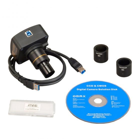 OMAX 18.0MP USB3.0 Digital Camera for Microscope with 0.01mm Calibration Slide (Windows 8 & 10, Mac OS X, Linux Compatible), A35180U3 - Image 2