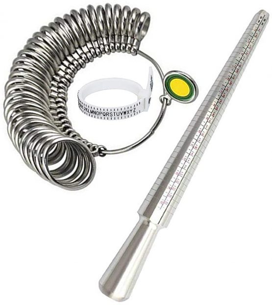 Meowoo Ring Sizer UK Measurement Scales Kit Tools for Measuring Rings Diameters