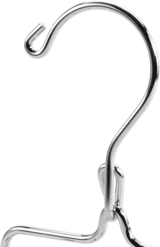 CHROME ACCESSORY & JEWELLERY HANGER - Hang flat against a wall or door or use in Wardrobe - TIE, SCARF, BELT COAT HANGER - Image 2