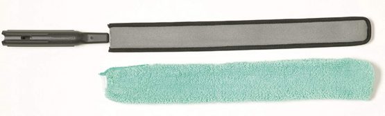Rubbermaid Commercial Products FGQ85000BK00, HYGEN Quick Connect Flexible Dusting Wand with Microfiber Sleeve - Black