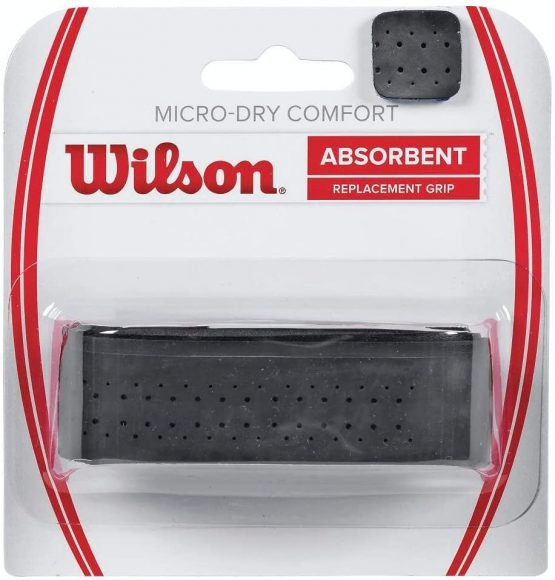 Wilson Overgrip, Micro-Dry Comfort, BasisOvergrip, Unisex, Black, 1 Pack, WRZ4211BK