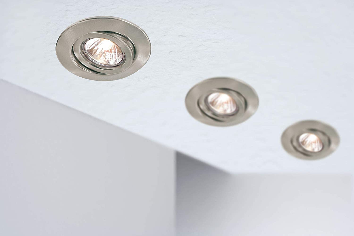 Paulmann 98968 Quality Recessed Light swiveling max 50W 12V GU5,3 110mm Brushed Iron Sheet Steel - Image 2