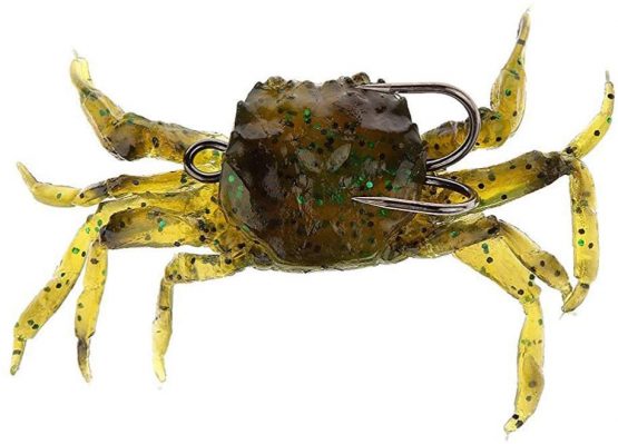 Soft Fishing Lure with Fishing Hook Artificial Bait Crab (Green)