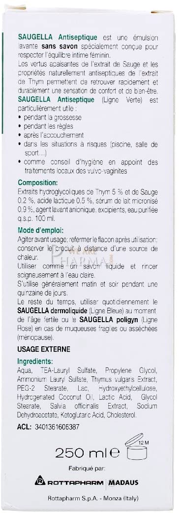 Saugella Natural Antiseptic 250ml, L 38/40, 250 ml (Pack of 1) - Image 2