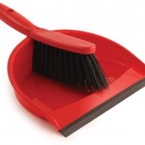Professional Dustpan & Brush Set - Red - Soft bristles - Contico - WPSORE
