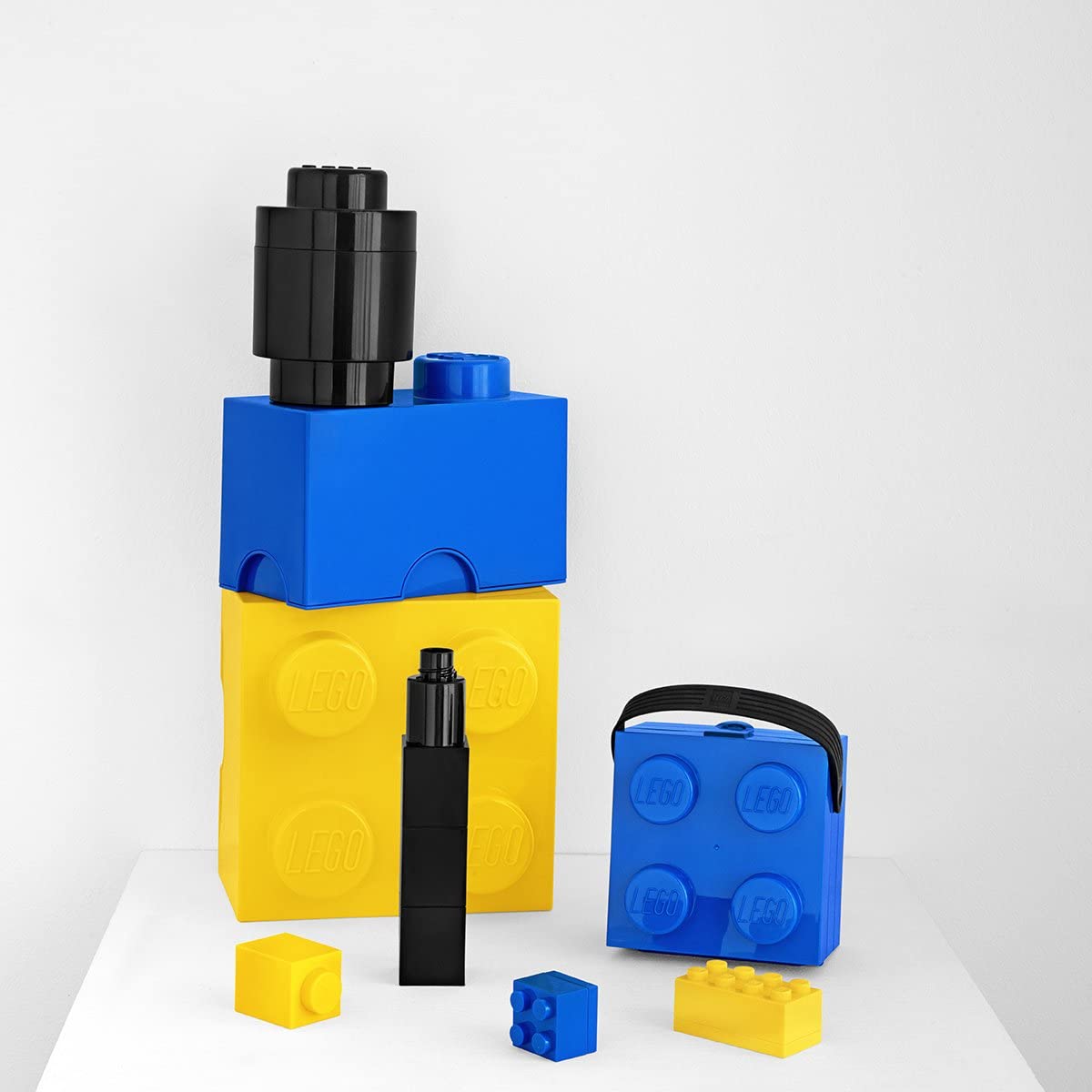 LEGO Brick Shelf 8 Knobs Black, Stackable LEGO Storage Box, Desk Organiser, Storage Box for Toys Books, and More, Home Decor - Image 3